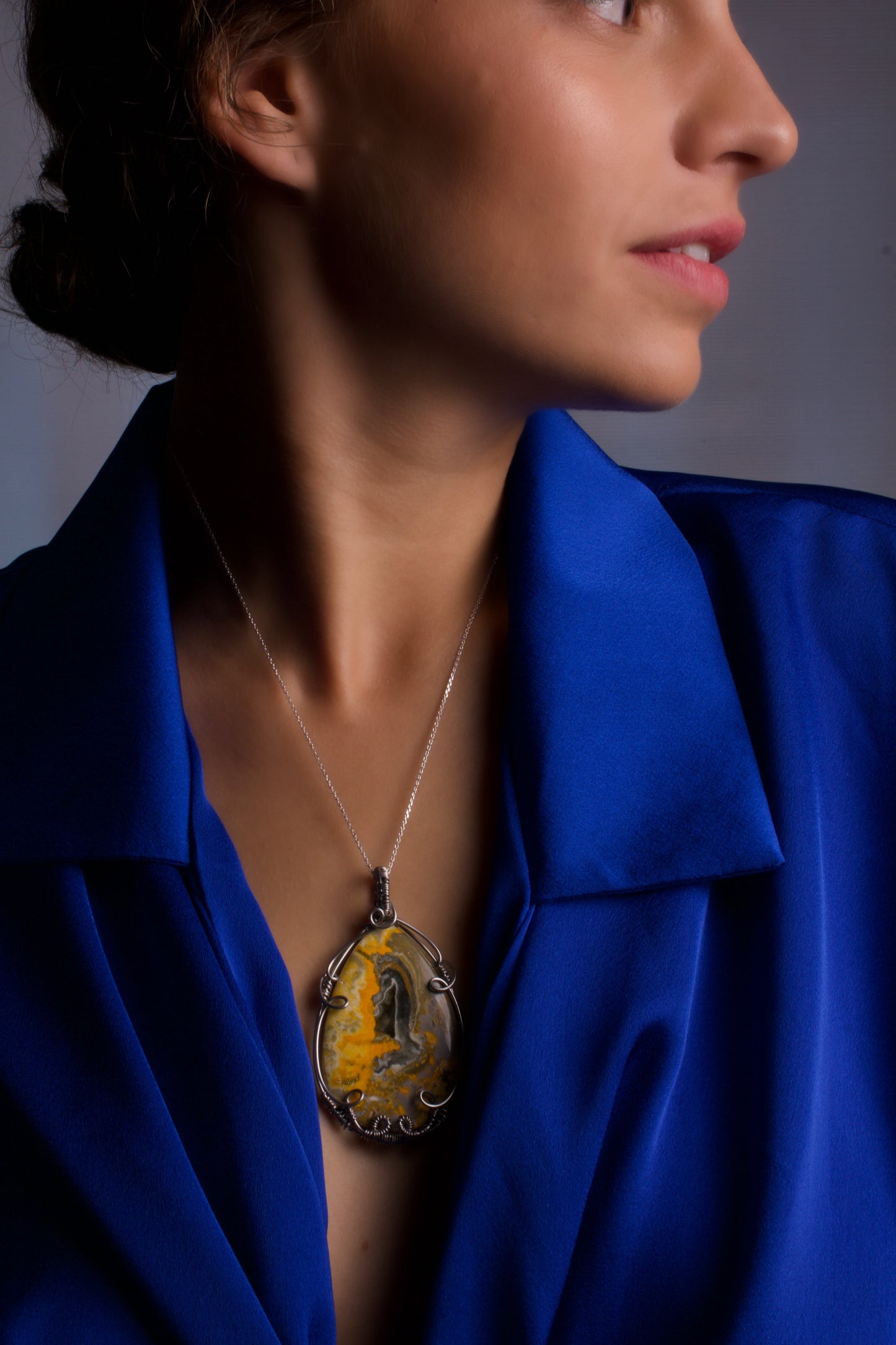Bumble Bee Jasper Necklace