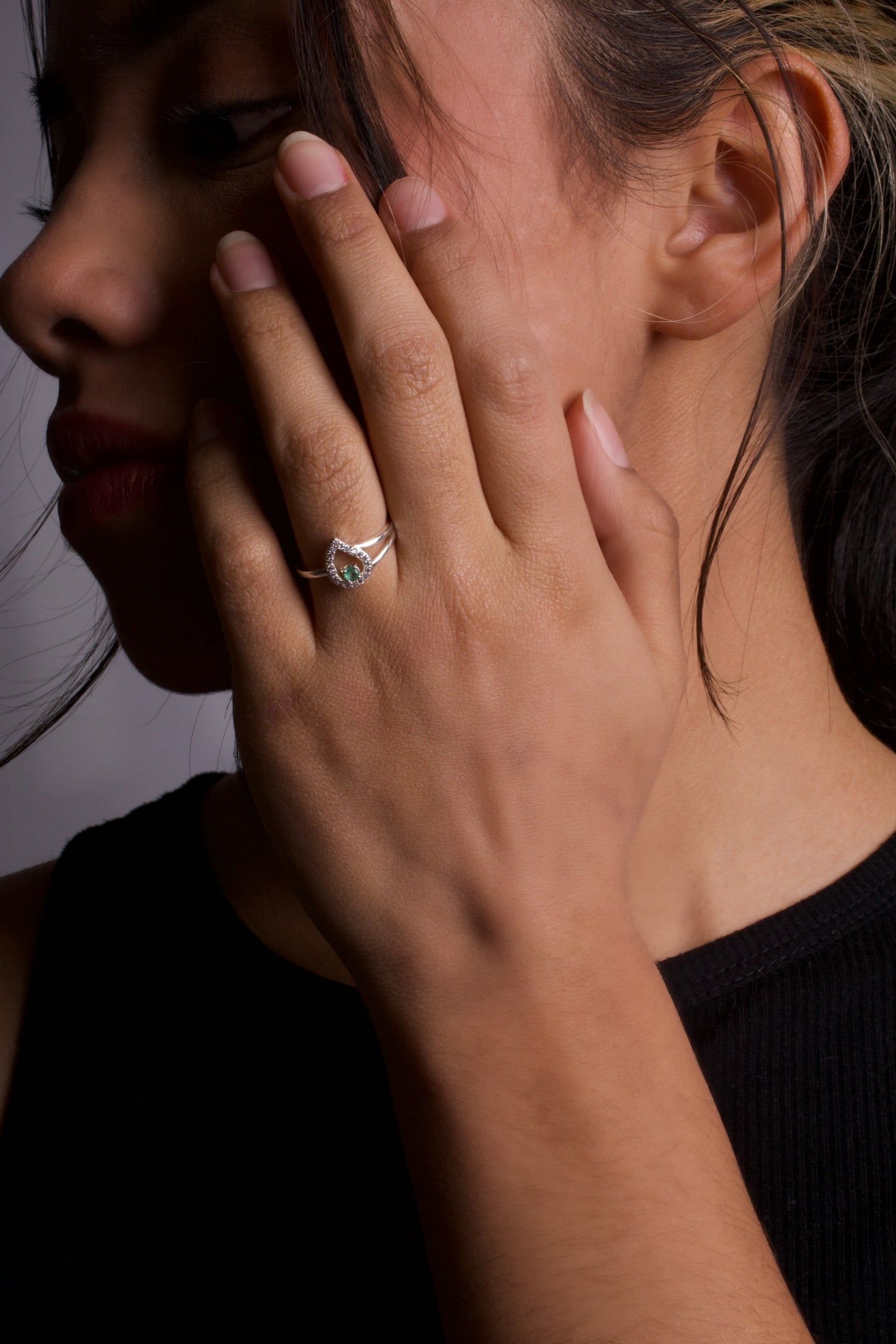 Emerald Ring 'Flamme'