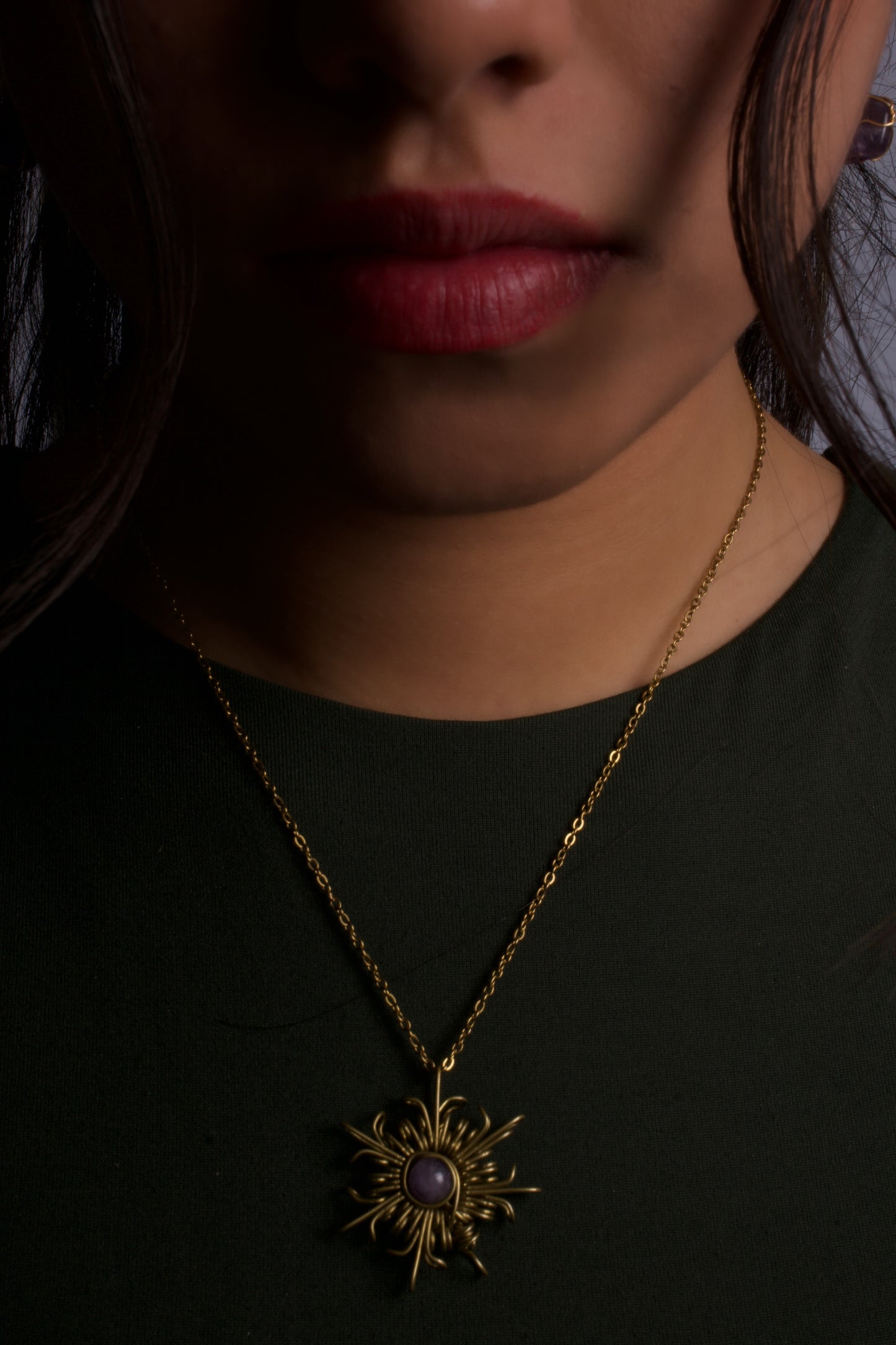 Amethyst Sun Pendant