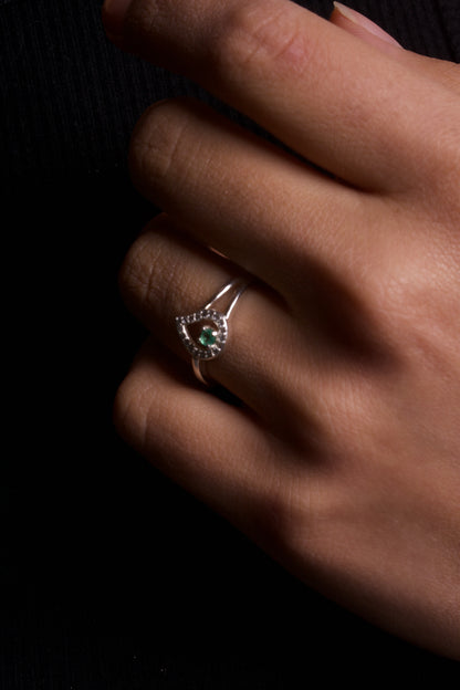 Emerald Ring 'Flamme'