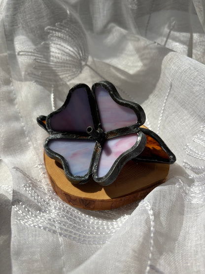 Flower stained glass incense holder