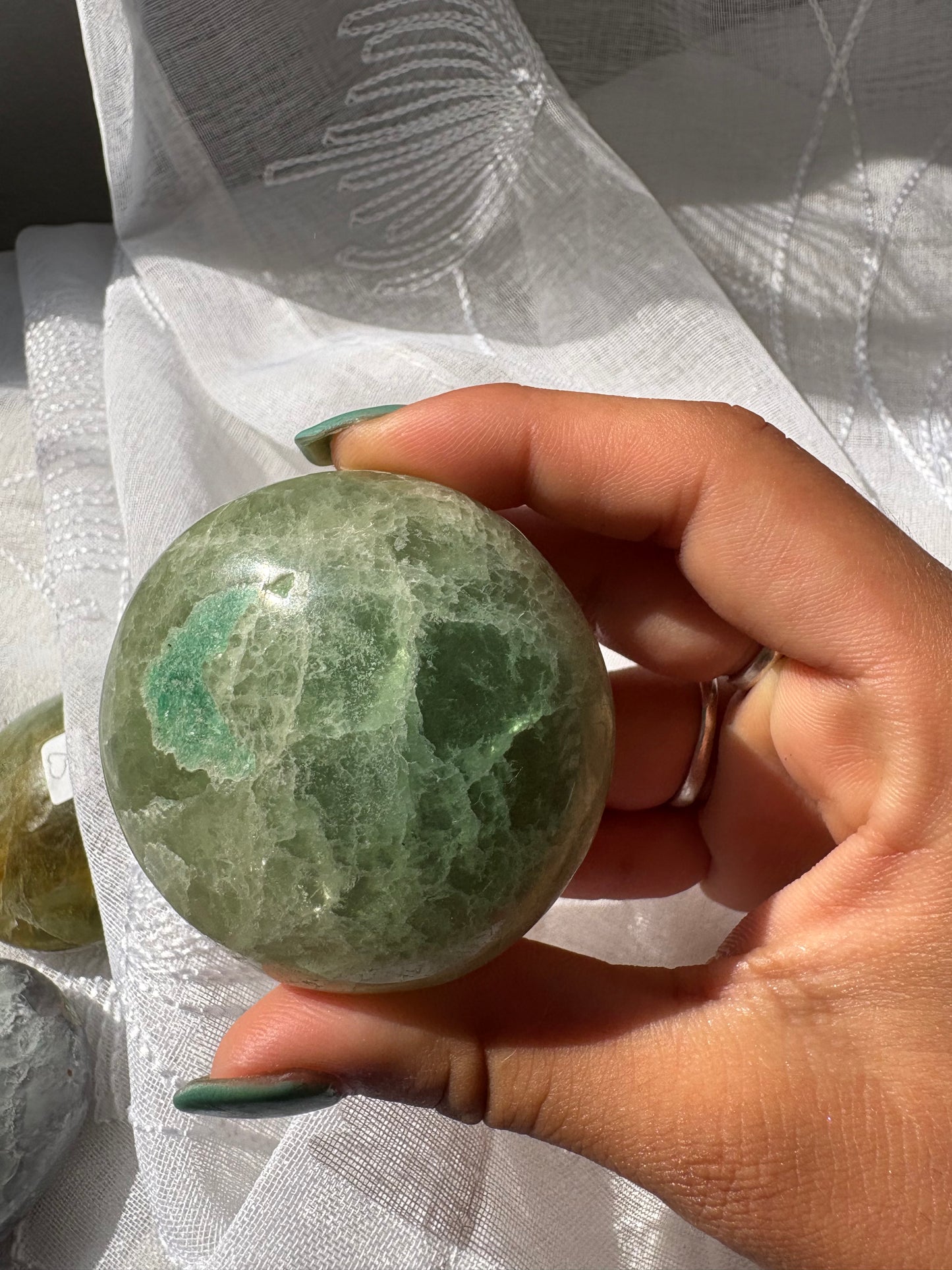 Fluorite palmstone