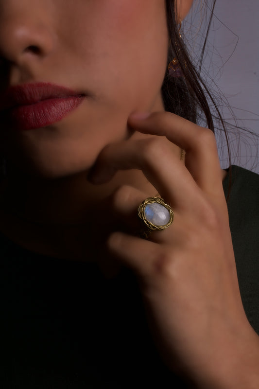 Bronze Moonstone Ring